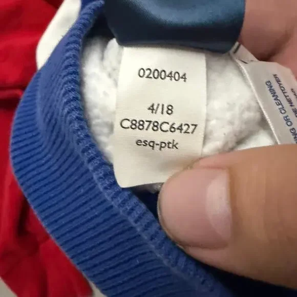 Tommy Hilfiger Hoodie Full Zip Large Color Block Flag Retro 90s Blue Red White - Picture 6 of 6